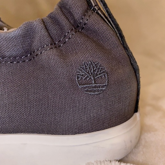 🔥 Timberland Gray Canvas Sneakers Size 7.5 - Picture 6 of 9